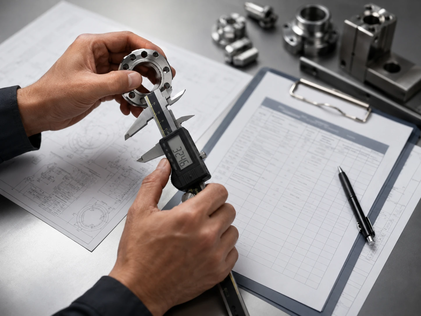 Quality inspection of a machined component